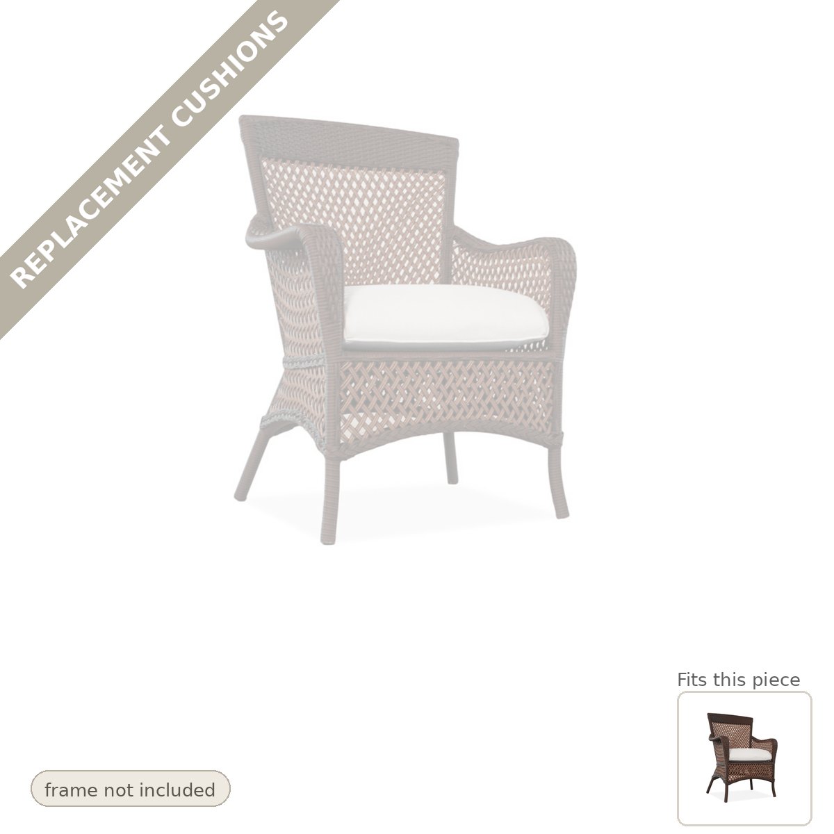 Cushions: Replacement Cushion Grand Traverse Dining Armchair - Heirloom Quality