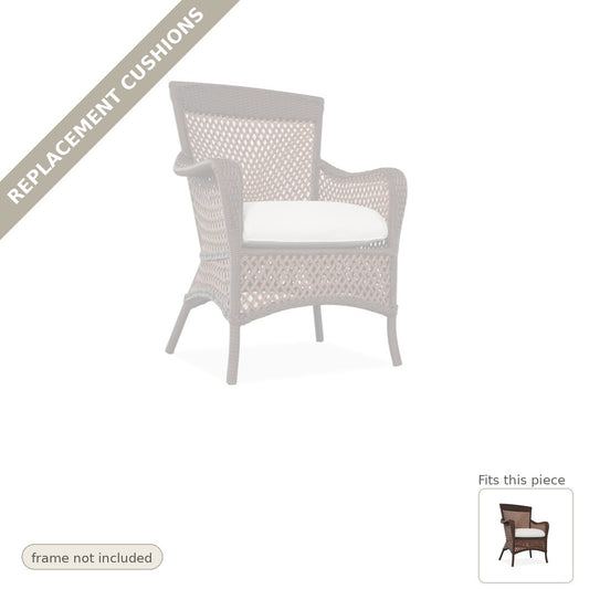 Cushions: Replacement Cushion Grand Traverse Dining Armchair - Heirloom Quality