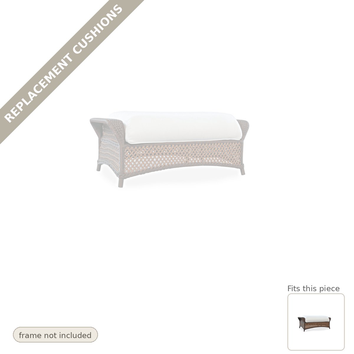 Cushions: Replacement Cushions for Grand Traverse Large Ottoman - Heirloom Quality