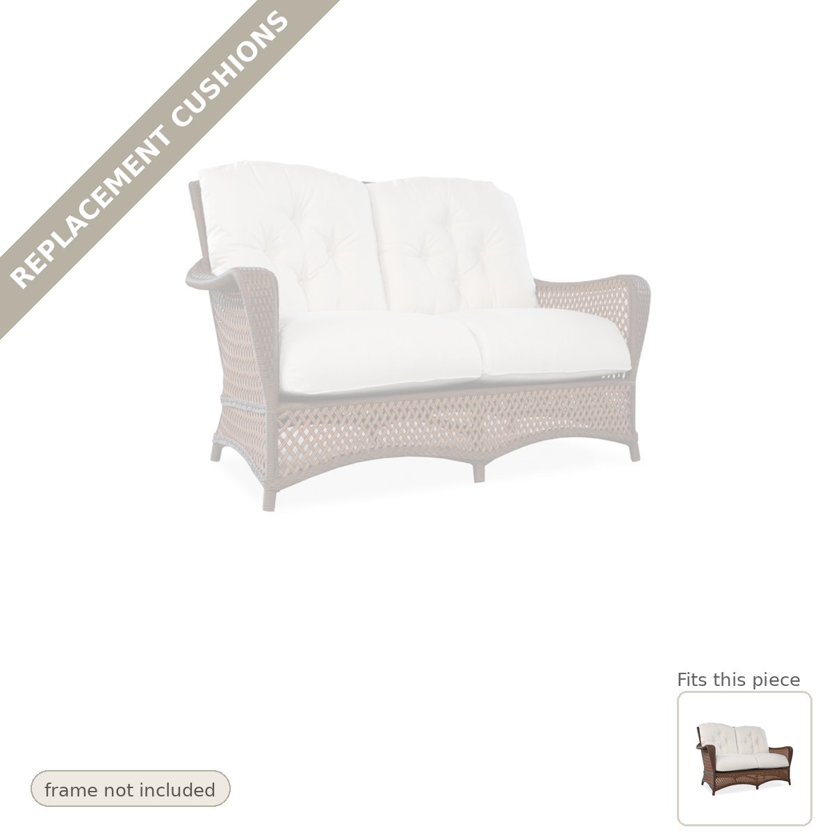 Cushions: Replacement Cushions for Grand Traverse Loveseat - Heirloom Quality
