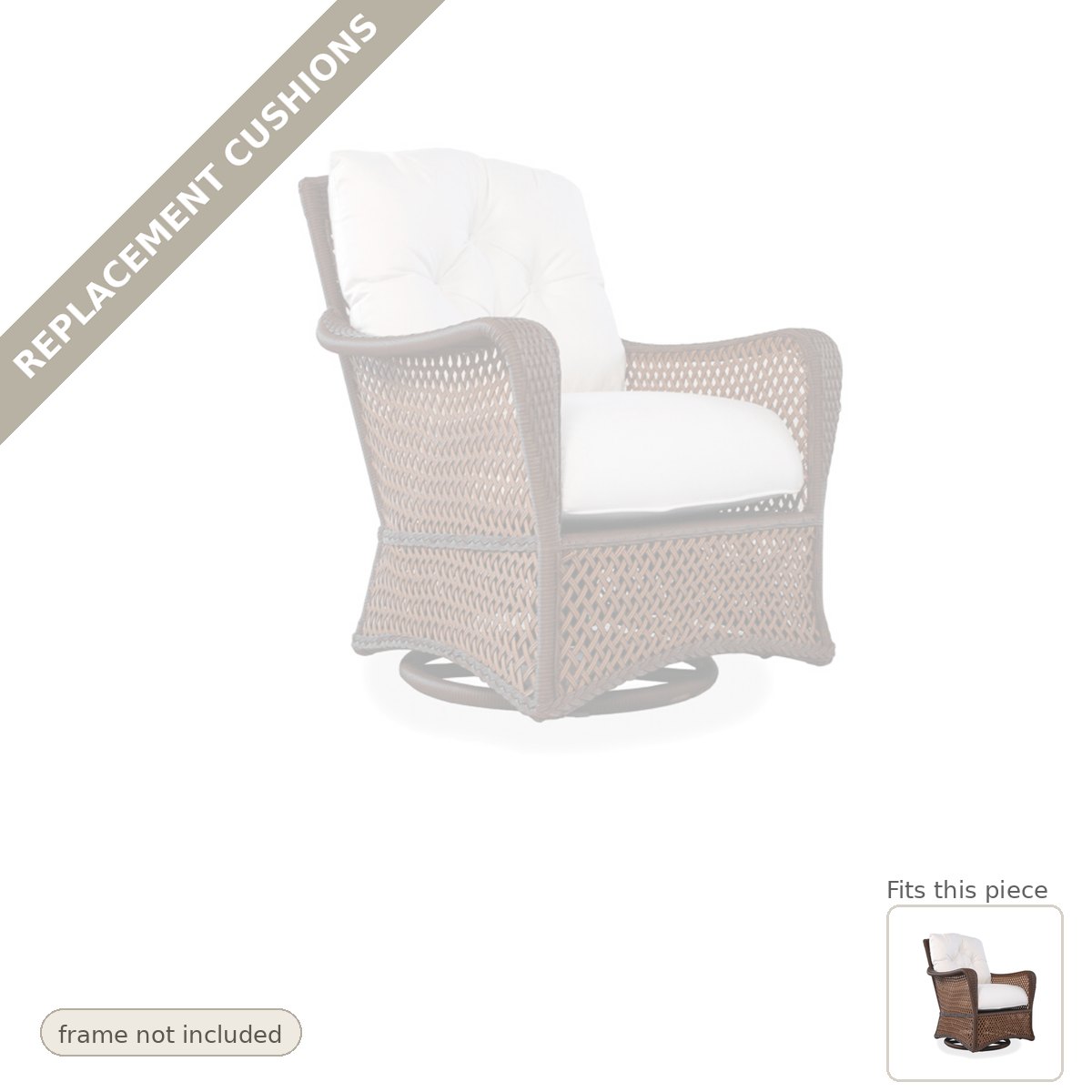 Cushions: Replacement Cushions for Grand Traverse Swivel Chair - Heirloom Quality