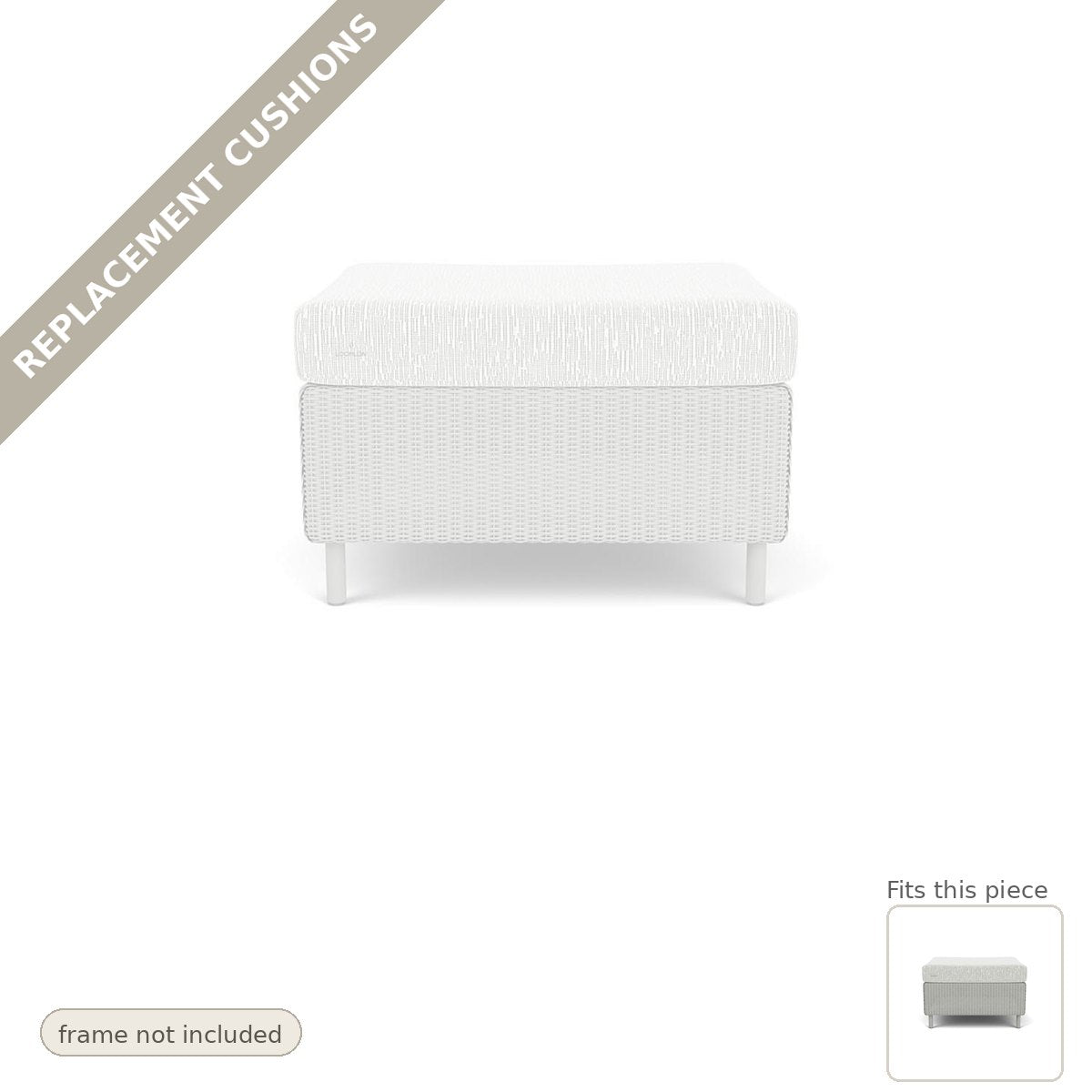 Cushions: Replacement Cushions For Visions Outdoor Ottoman - Heirloom Quality