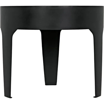 Noir Cylinder Marble Round Side Table