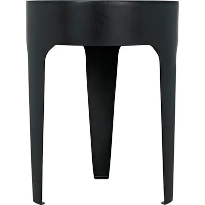 Noir Cylinder Marble Round Side Table
