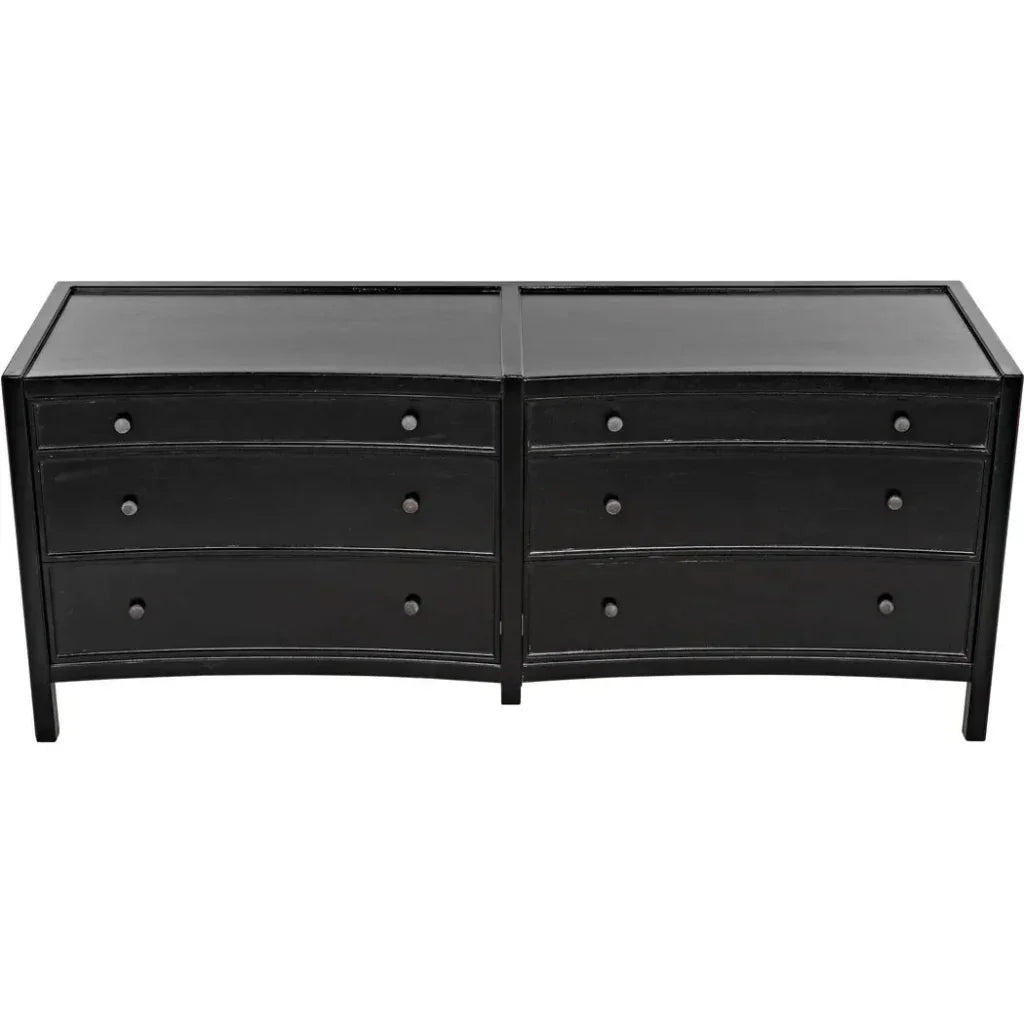 Hampton Six Drawers Wood Dresser -- view 4