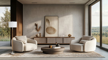 Amelia Rattan Warp Floor Lamp