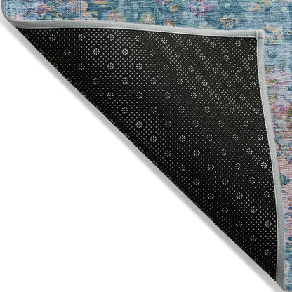 Jaelien Denim Washable Indoor-Outdoor Rug