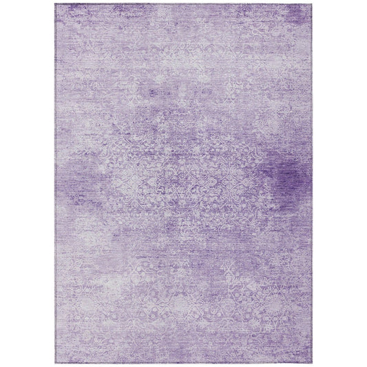 Kaelas Purple Washable Indoor-Outdoor Rug
