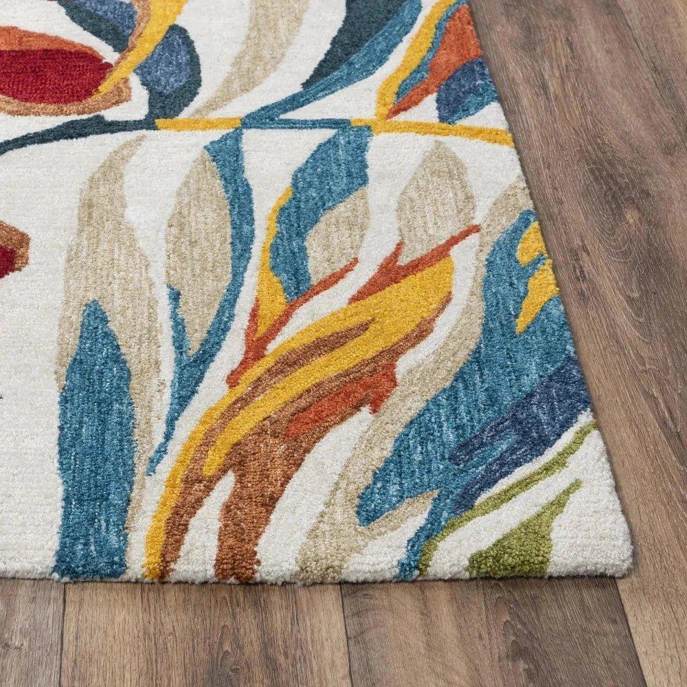 Clux Floral Ivory Area Rugs For Living Room - LOOMLAN - LOOMLAN - Area Rugs