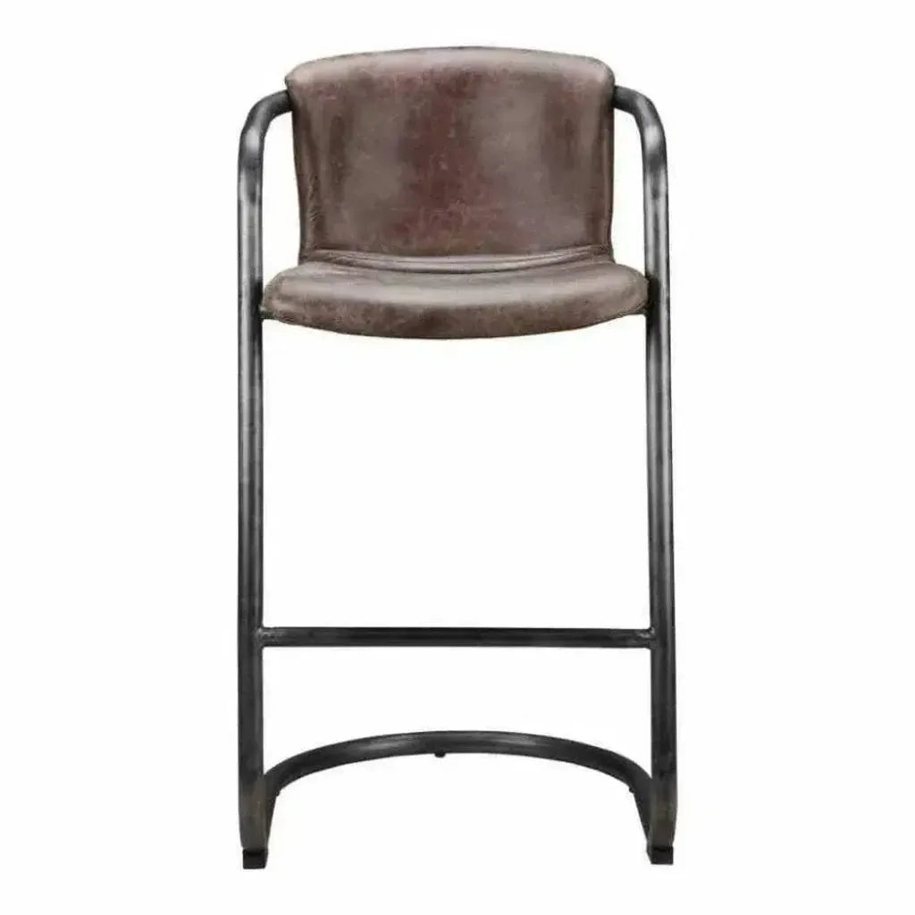Barstool Leather Brown Set -- view 2
