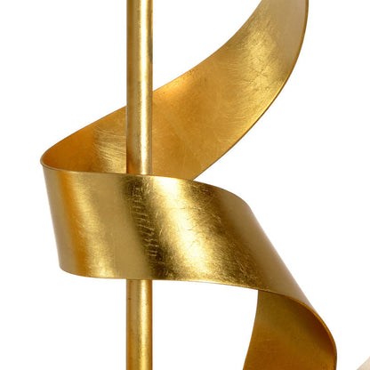 Chelsea House Ribbon Twirl Gold Spiral Design Table Lamp