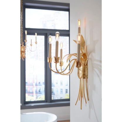 Mignon Gold Leaf Warm Glow Chandelier