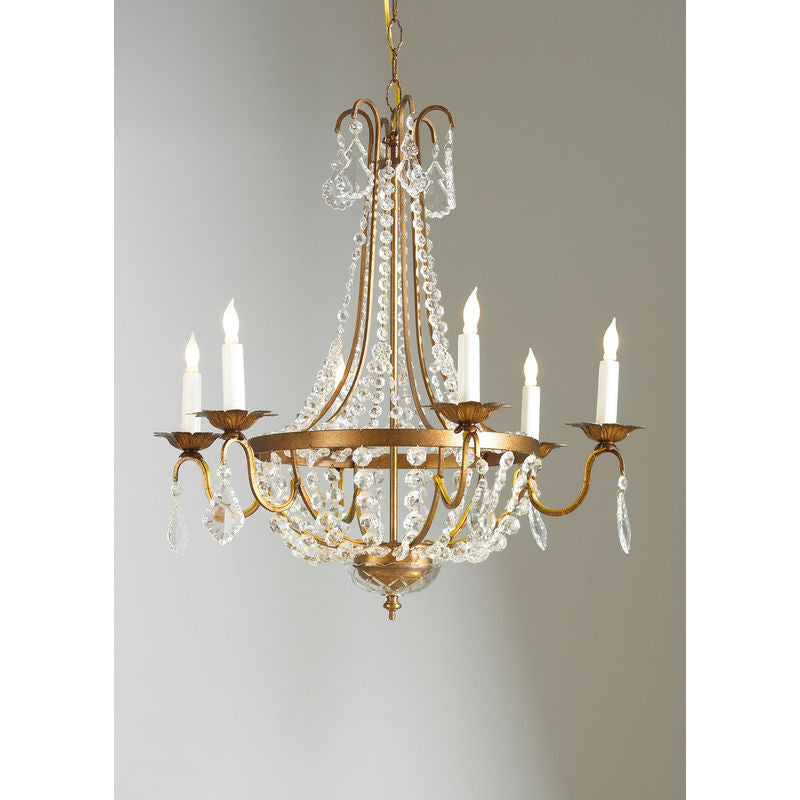 Empire Modern Gold Finish Chandelier