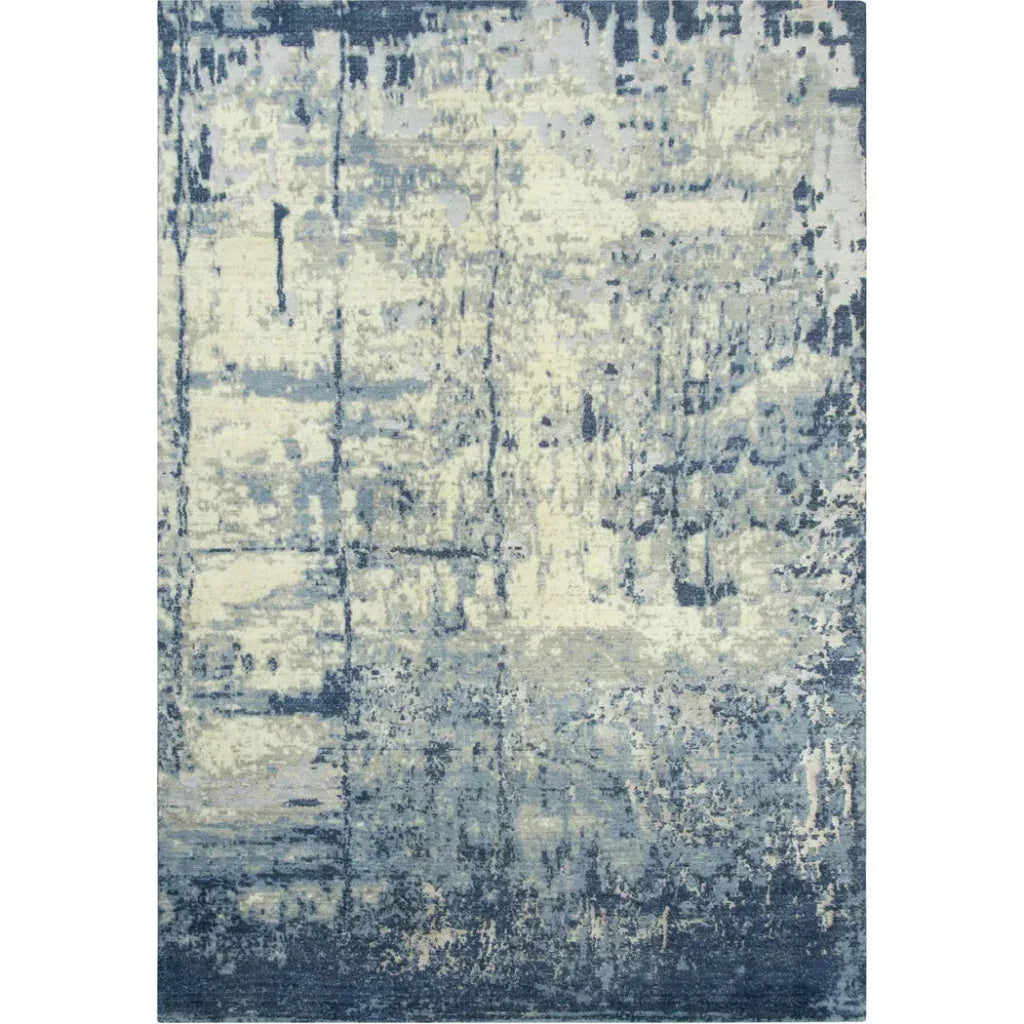 Bric Abstract Blue Large Area Rugs For Living Room - LOOMLAN - LOOMLAN - Area Rugs