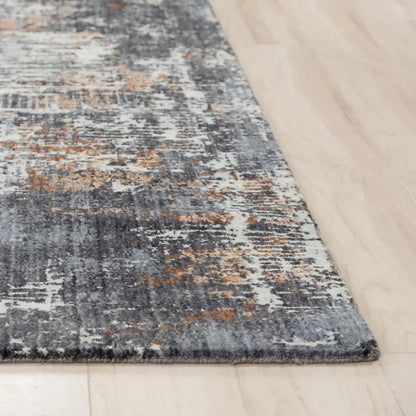 Cale Abstract Blue Large Area Rugs For Living Room -- blue