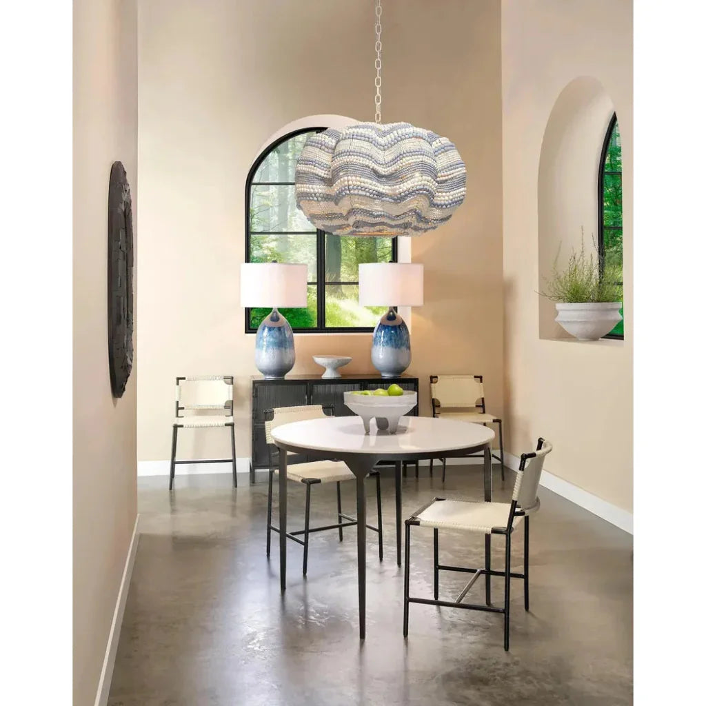 Clamshell Wood Beaded Chandelier -- view 17