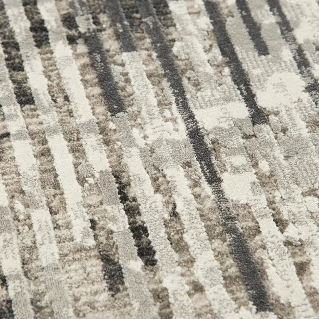 Bret Abstract Gray Area Rugs For Living Room -- gray