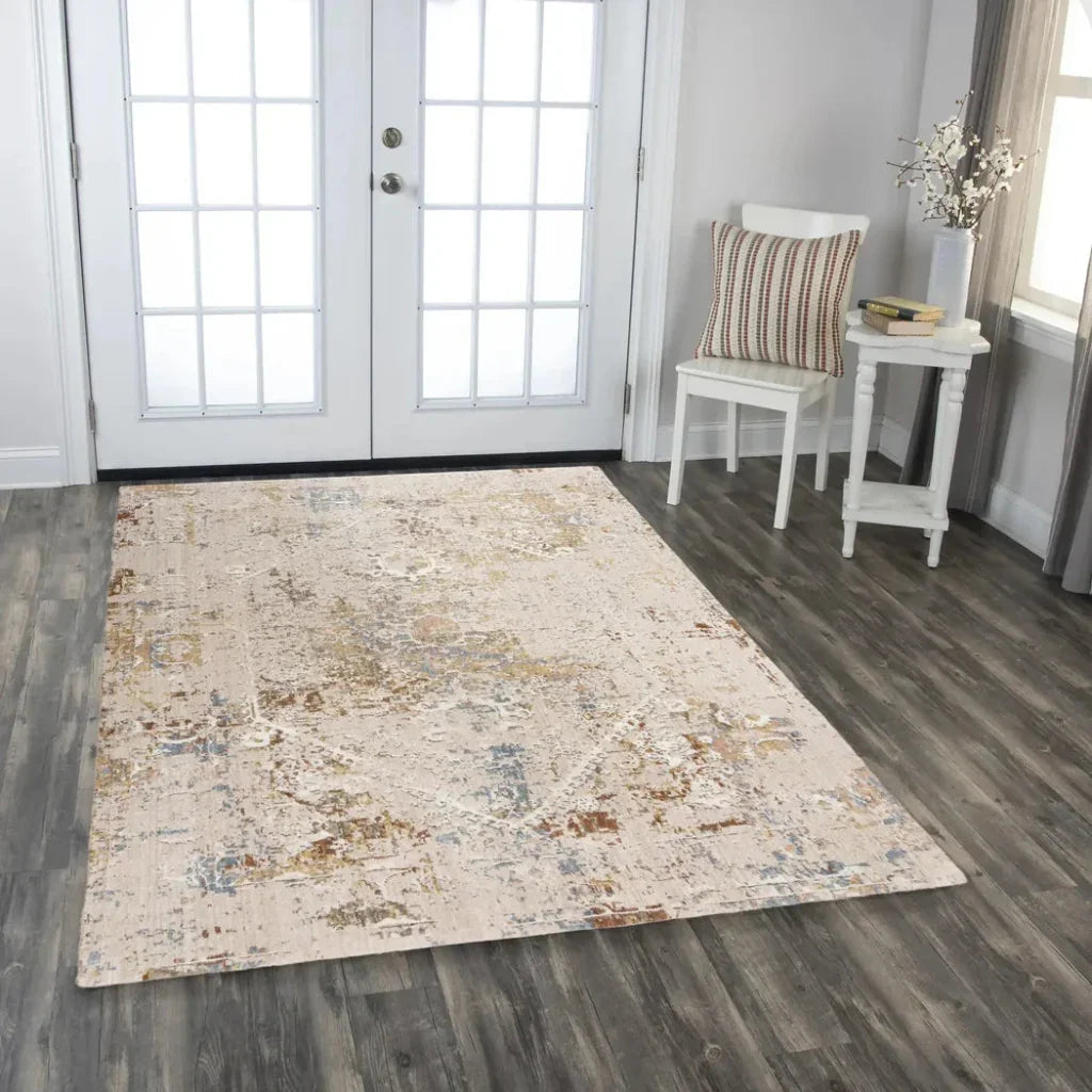 Cama Abstract Beige/ Multi Large Area Rugs -- beige