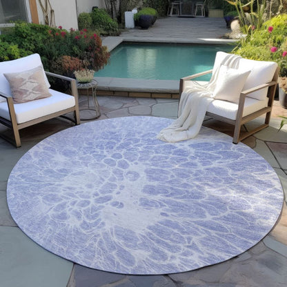 Fluid Drift Lavender Washable Indoor-Outdoor Rug -- lavender