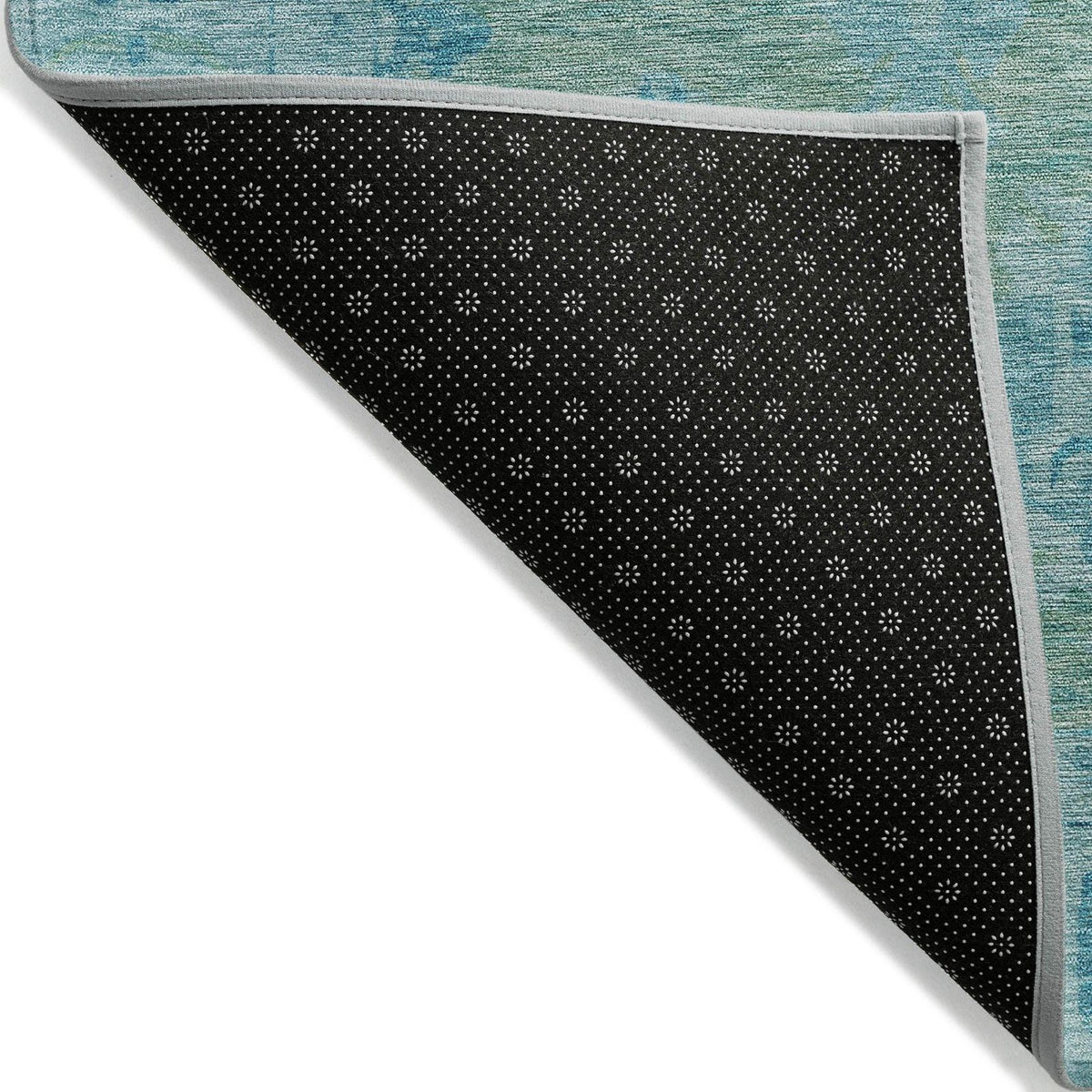 Jaelora Teal Washable Indoor-Outdoor Rug