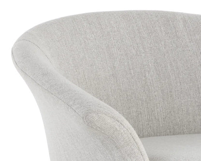 Carine Fabric Upholstered Swivel Lounge Chair