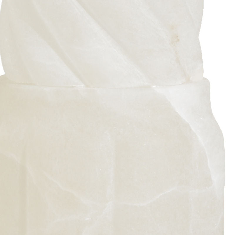 Chelsea House Roman Spiraled Column Alabaster Table Lamp