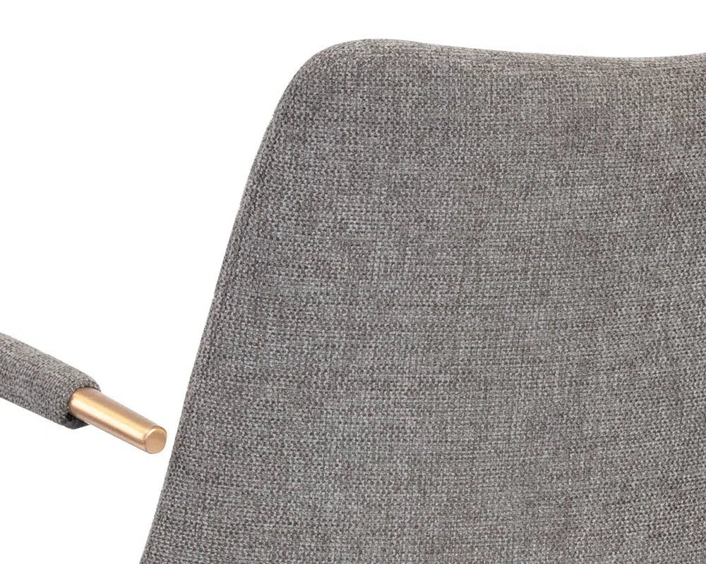 Andres Fabric Swivel Dining Armchair