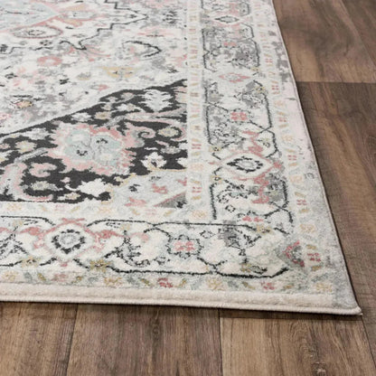 Chuu Medallion Black Kitchen Hallway Runner Rug -- black