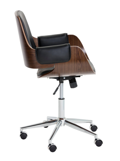 Kellan Office Chair Onyx Faux Leather Adjustable Seat