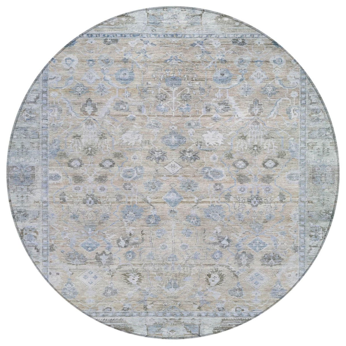 Laeel Beige Washable Indoor-Outdoor Rug