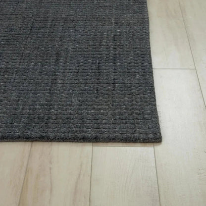 Corb Solid Charcoal Area Rugs For Living Room -- charcoal