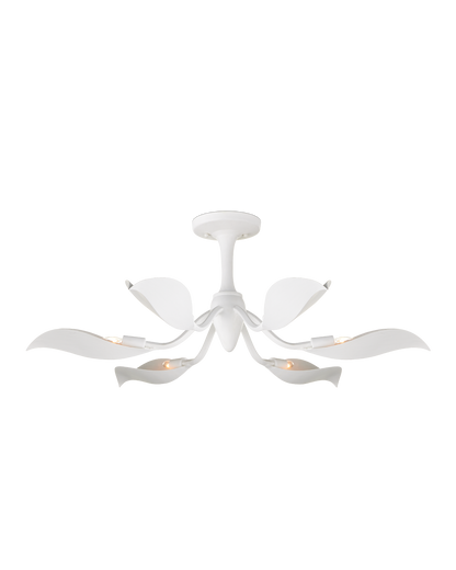 Snowflower Iron White Semi-Flush Mount