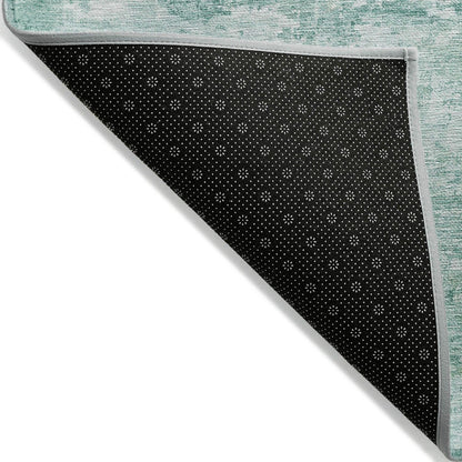Kaelira Teal Washable Indoor-Outdoor Rug