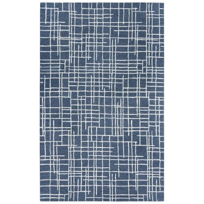 Baar Geometric Blue Area Rugs For Living Room