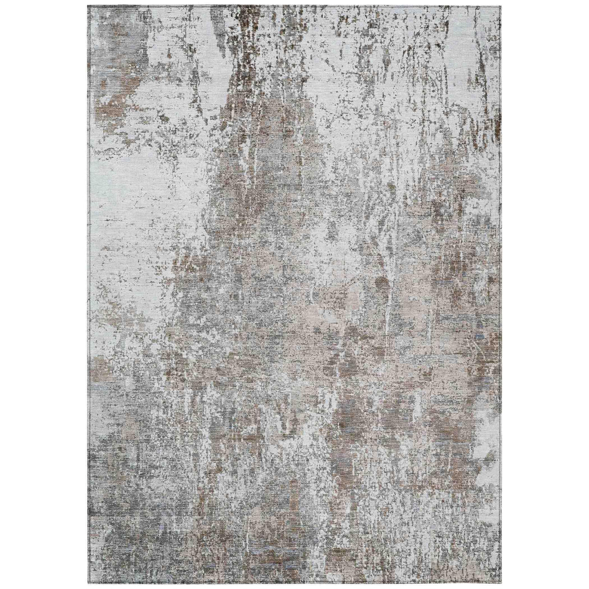 Kaelion Brown Washable Indoor-Outdoor Rug
