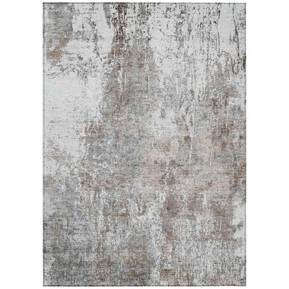 Kaelion Brown Washable Indoor-Outdoor Rug