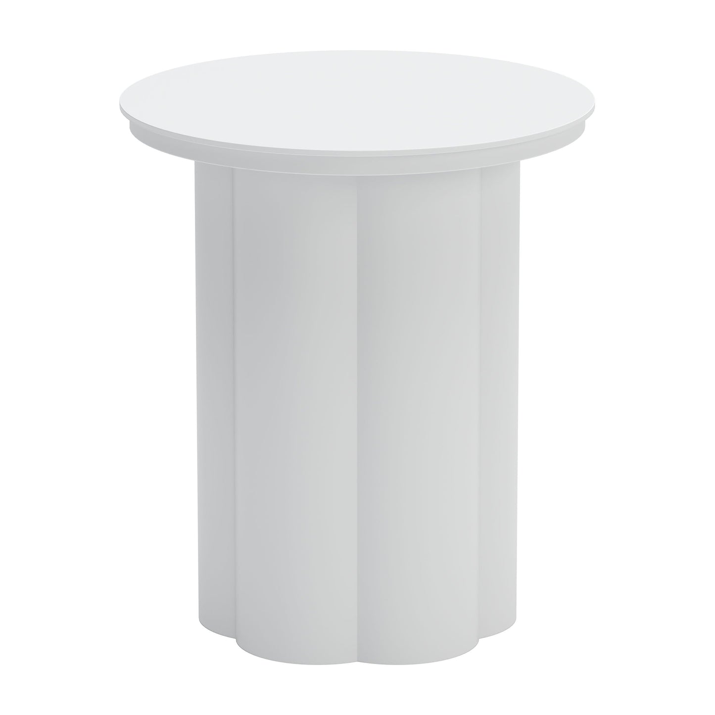 Kogur Aluminum White Round Side Table