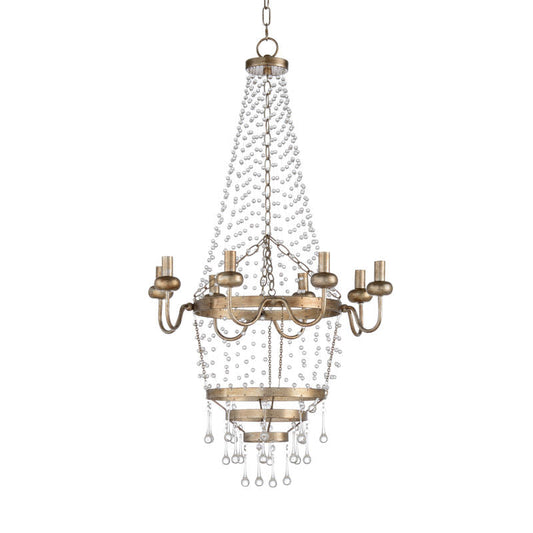 Wildwood Ansley Silver Vintage Crystal Chandelier