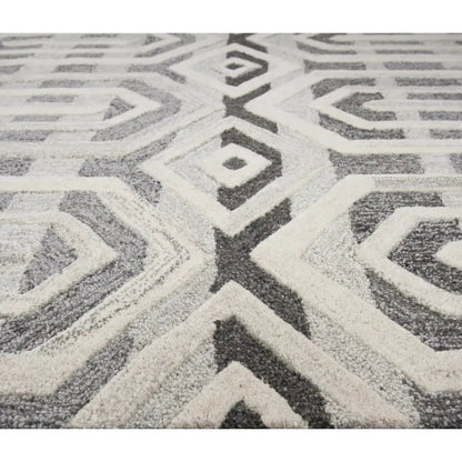 Clap Geometric Gray Large Area Rugs For Living Room - LOOMLAN - LOOMLAN - Area Rugs