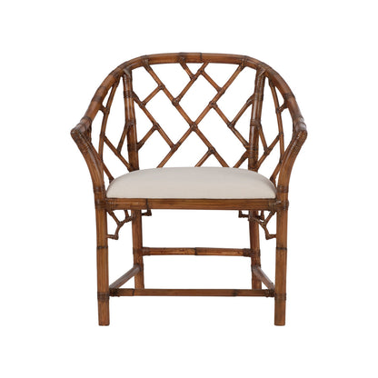 Chippendale Bamboo Rattan Arm Chair