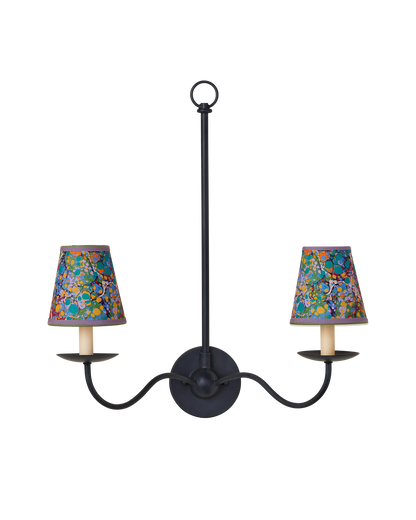 Marble Multi-Color Paper Tapered Chandelier Shade