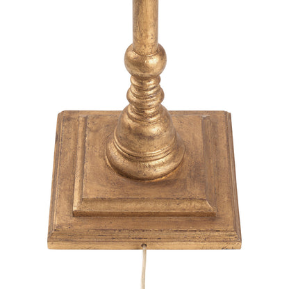 Beatrice Wooden Gold Floor Lamp