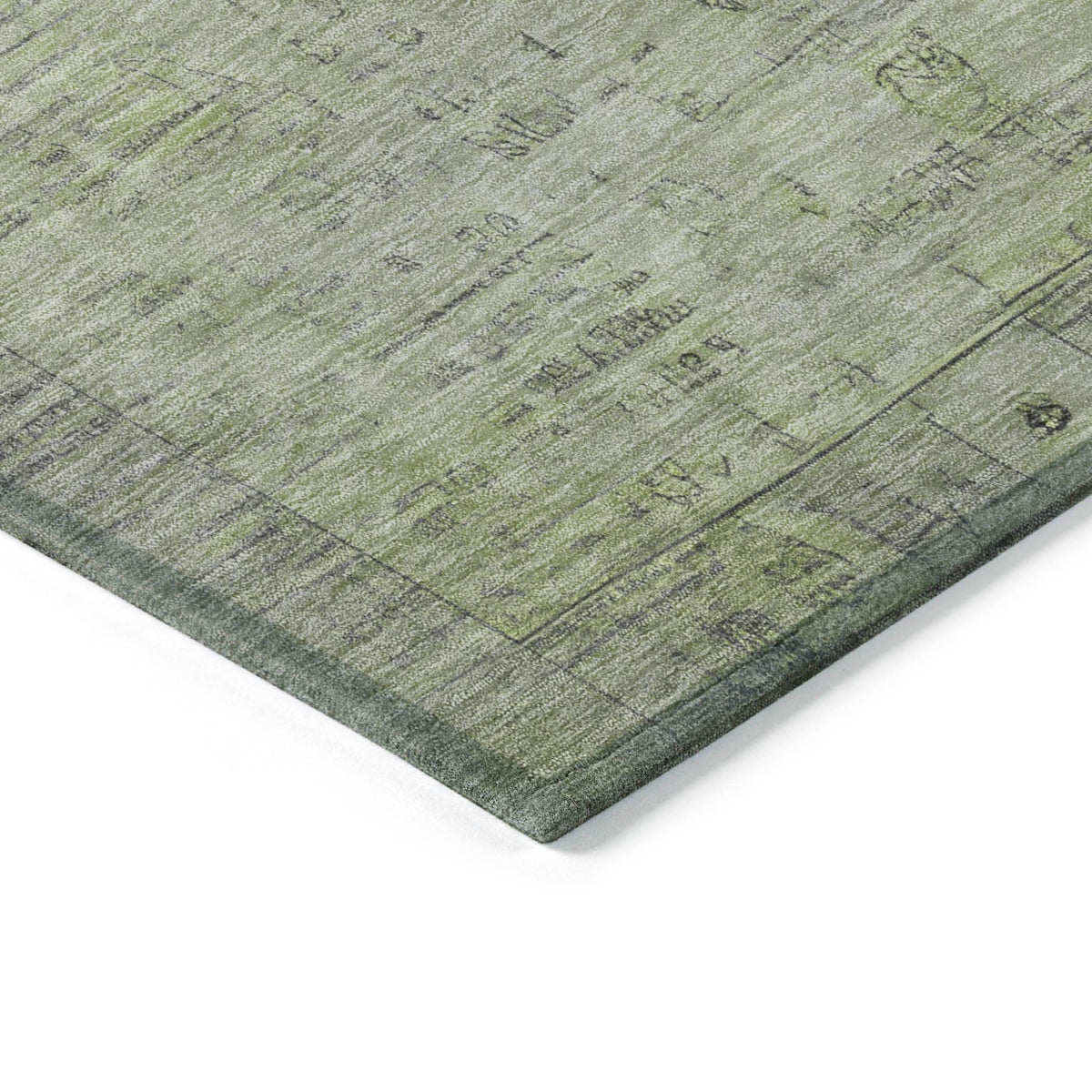Laeanor Green Washable Indoor-Outdoor Rug