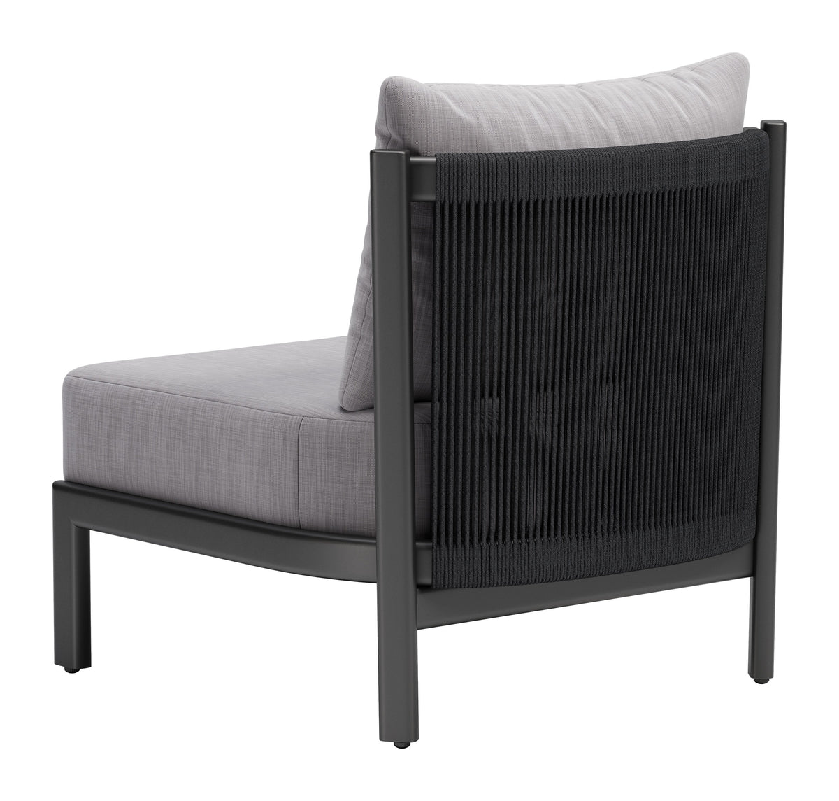 Zuo Modern Horizon Aluminum Gray Armless Accent Chair