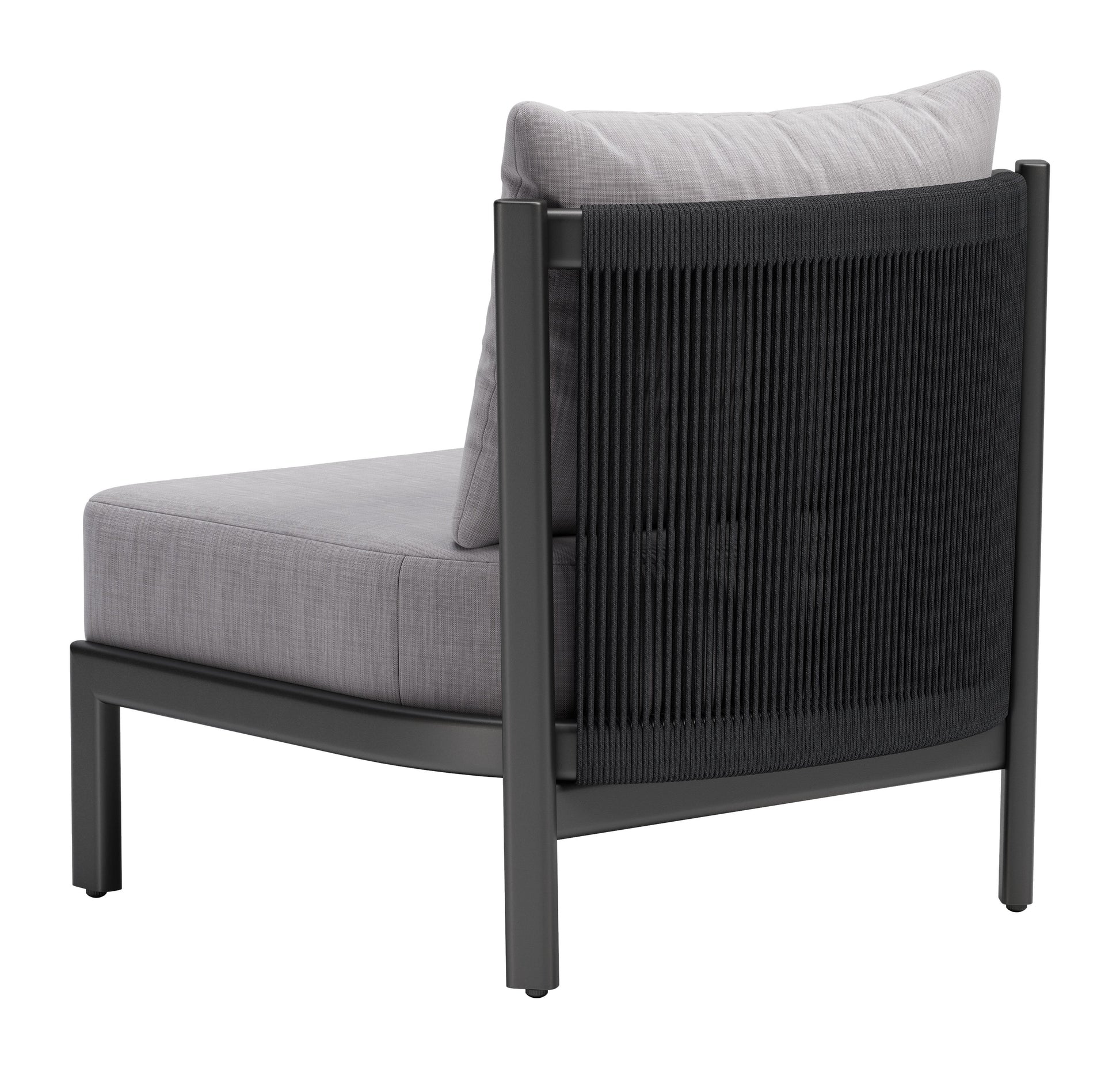 Zuo Modern Horizon Aluminum Gray Armless Accent Chair