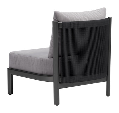 Zuo Modern Horizon Aluminum Gray Armless Accent Chair
