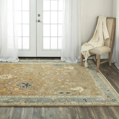 Cohu Floral Tan Large Area Rugs For Living Room -- tan