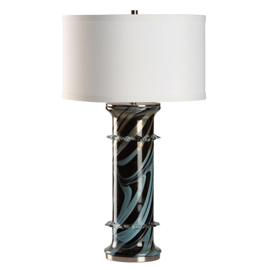 Wildwood Belluci Italian Glass Black Table Lamp