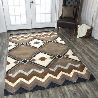 Cyta Wool Brown Hallway Kitchen Runner Rug -- brown