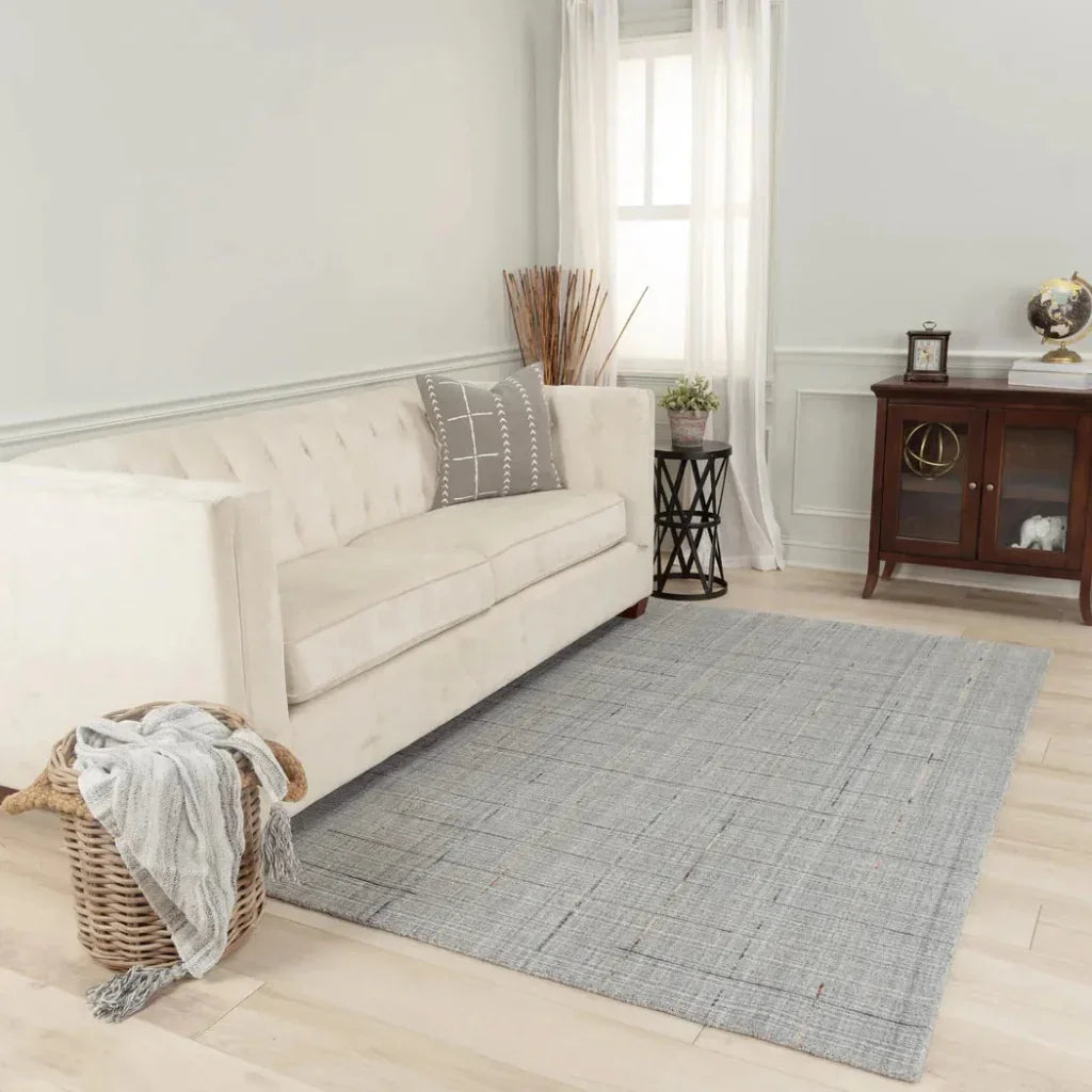 Azer Solid Dark Gray Area Rugs For Living Room -- gray